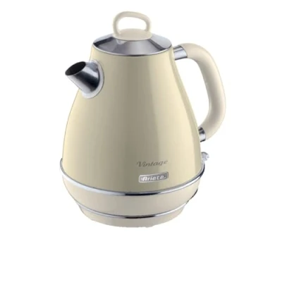 Immagine di Ariete 2869 Bollitore Elettrico 1,7 Litri di Design Infusi, tè e tisane Autospegnimento 2000 Watt Acciaio Inox Linea Vintage Beige
