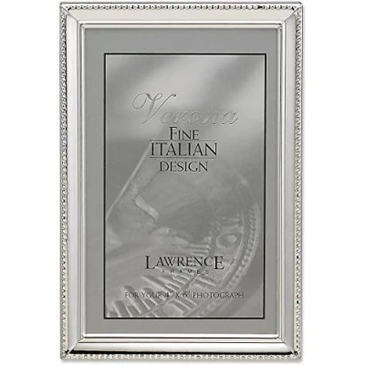 Immagine di Lawrence Frames Design con bordi, 4 x 6, argento