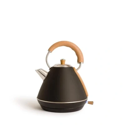 Immagine di CREATE/KETTLE RETRO/Bollitore d&#039;acqua elettrico Nero &amp; Legno naturale / 1.7L, sistema di filtraggio anticalcare e antiparticelle
