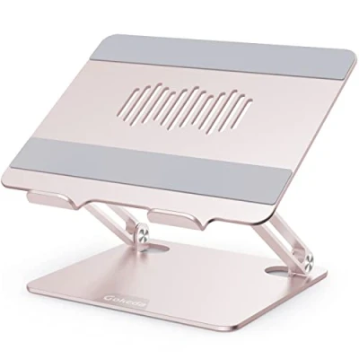 Immagine di GOKEDA Supporto per Pc Portatile Ergonomico in Alluminio Scrivania, Computer Riser Compatibile con MacBook Air/Pro, Dell, HP, Lenovo, altri laptop da 10 15,6&quot;