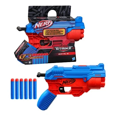 Immagine di Nerf Alpha Strike Boa RC 6 Dart Blaster con tamburo rotante a freccette Fire in fila Include ufficiali Elite