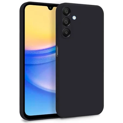 Immagine di MyGadget Cover per Samsung Galaxy A15 5G Custodia in Silicone Morbido a Doppio Strato Case con Protezione Fotocamera &amp; Fodera Interna Antigraffio Nero