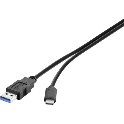 Immagine di Roline green Cavo USB 3.2 Gen1 (USB 3.0) Spina A, C® 0.50 m Nero Schermato, Privo di alogeni, guaina in TPE 11.44.9010