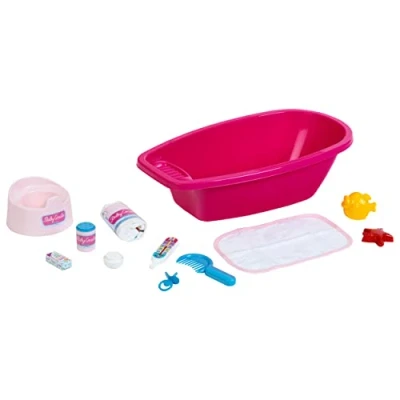 Immagine di Theo Klein 1675 Baby Coralie Set Vasca da Bagno, per Bambole con Dimensioni Fino a 35 cm, Numerosi Accessori Il Bagnetto e la Cura, 50 x 27 15 Giocattolo Bambini Partire 3 Anni
