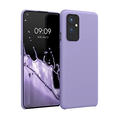 Immagine di kwmobile Cover per OnePlus 9 (EU/NA Version) Custodia Back Case Smartphone in Silicone TPU Protezione Gommata lavanda lilla