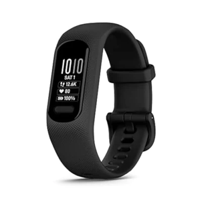 Immagine di Garmin vívosmart 5, Smartband, Activity Tracker, Cardio, SpO2, GPS Smartphone, Passi, Calorie, Stress, 15 Sport, Rilevamento Incidenti, Display OLED, Notifiche (Black, 255 mm) (Ricondizionato)