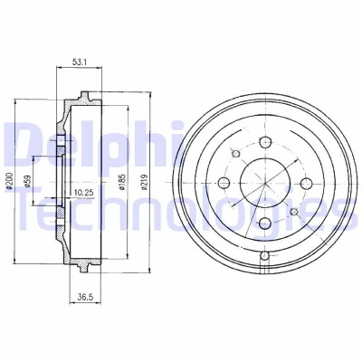 Immagine di DELPHI BF389 Freni a Tamburo senza anello sensore ABS, cuscinetto ruota 219 FIAT: Seicento / 600 Hatchback, Cinquecento