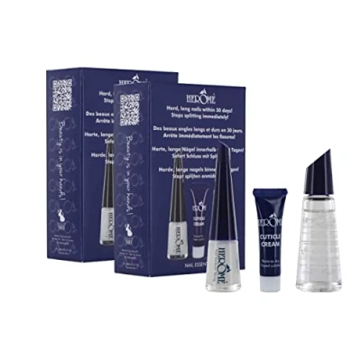 Immagine di Herome 2 Pack set Manicure (Nail Essentials Blue) 1 x di 3 Rimedi per unghie fragili o che si spezzano, indurente incluso.