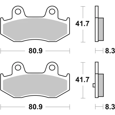 Immagine di TRW Sinter Maxi Scooter MCB746SRM Kit pastiglie freno