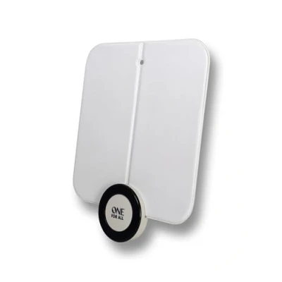Immagine di Antenna da interni amplificata One For All Pronta per il DTT nel raggio di 25km ultrapiatta digitale Antena Interna HDTV bianca SV9215