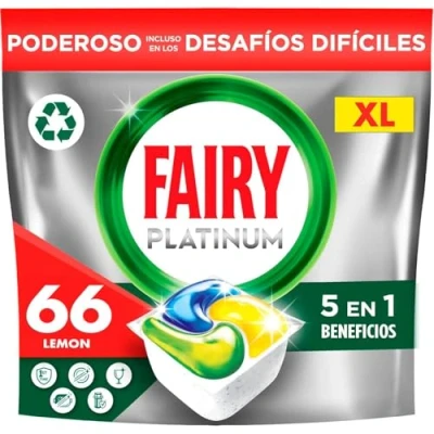 Immagine di Fairy Platinum Plus Tutto in Uno Limone Capsule per Lavastoviglie, 59