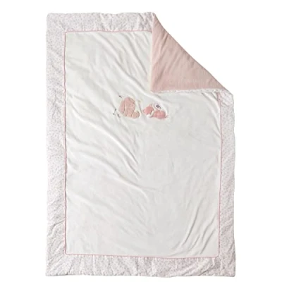 Immagine di Nattou Coperta Grande per Bebè, In Cotone e Poliestere, Volpe Coniglietto, Reversibile, 135 x 100 cm, Alice Pomme, Rosa