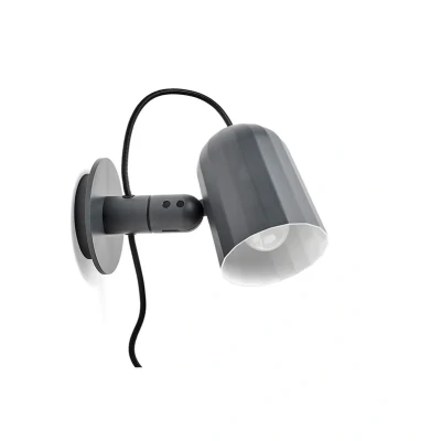Immagine di HAY Noc Wall applique LED con spina, grigio scuro