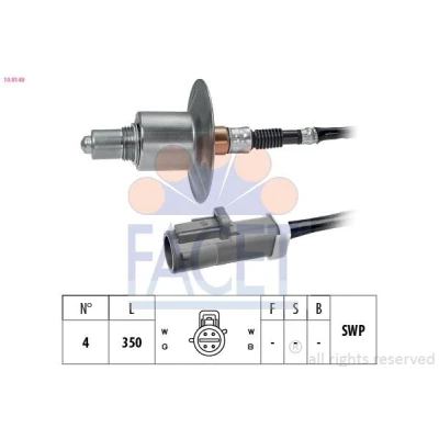 Immagine di FACET 10.8149 Sonda lambda Made in Italy OE Equivalent riscaldato, planare, Filettatura prelubrificata 4 FORD: FIESTA 6, Fusion Station Wagon