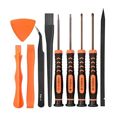Immagine di Kit di riparazione e pulizia per PS4, con cacciavite sicurezza TECKMAN TR9 Torx, Phillips PH00 PH0 PH1, Set Sony Playstation 4, controller, rimozione polvere