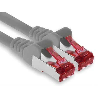 Immagine di 1aTTack.de 1x cavo patch CAT6 da 1 m S/FTP schermatura PIMF CAT.6 di rete RJ45 Ethernet DSL router LAN switch modem pannello grigio pezzo