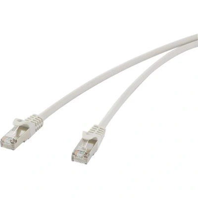 Immagine di Renkforce RF 4724278 RJ45 cavo di rete, patch CAT 5e F/UTP 5.00 m Grigio con protezione 1 pz.