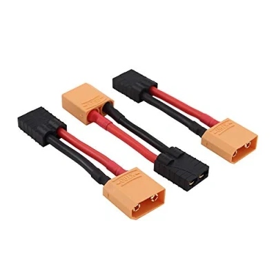 Immagine di OliRC 3pcs Maschio XT90 a Femmina TRX Cavo Adattatore connettore Traxxas 12awg 5cm (C49 3)