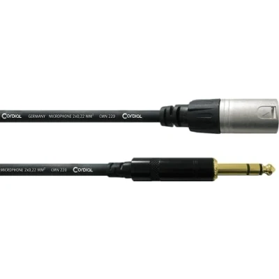 Immagine di CORDIAL CFM 6 MV Cavo audio bilanciato, da XLR maschio a jack stereo 6,3 mm, lunghezza m, nero