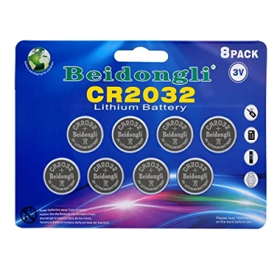 Immagine di CR2032 3v lithium battery button coin cell for watches calculators led candles (8pack)