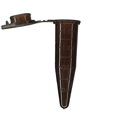 Immagine di MUHWA 500 tubi microcentrifuga graduati in polipropilene con tappo a scatto, micro provette da 1,5 ml flaconcino conico per campione microtube laboratorio (ambra)