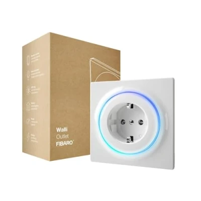 Immagine di FIBARO FGWOF 011 Walli Z Wave Plus Outlet Presa Intelligente Tipo F