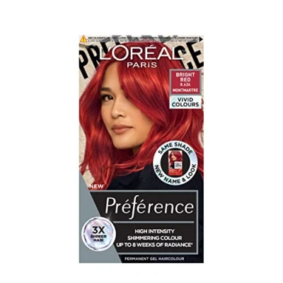 Immagine di L&#039;Oreal Paris L&#039;Oréal Tinta Permanente Per Capelli, Lucentezza E Colore Intenso A Lunga Durata, Fino 8 Settimane, Vividi Preferiti (Colorista), Rosso Brillante 8.624, Confezione X1