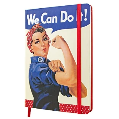 Immagine di Nostalgic Art Taccuino retrò a puntini, USA We Can Do It Idea regalo per donne, Bullet Journal dotted, Design vintage, A5