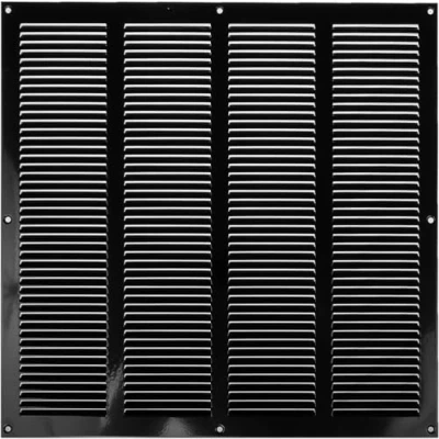 Immagine di Vent Systems Griglia di ventilazione nera con zanzariera, 400 x mm Applicazioni impiantistica riscaldamento, raffreddamento e per interno ed esterno