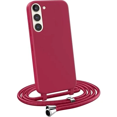 Immagine di MyGadget Cover per Samsung Galaxy S23 Custodia con Corda Case Cordino Opaca Antiurto/Bumper Laccio/Tracolla Practical Stylish Collo Bordeaux