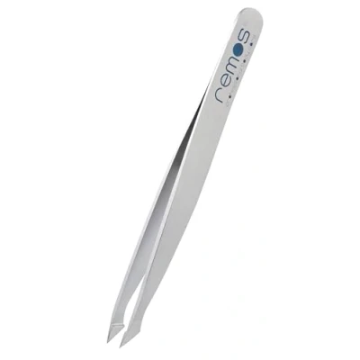 Immagine di REMOS Pinzetta combinata in acciaio inox 9,5 cm 2in1 per doppie punte e capelli Satinato