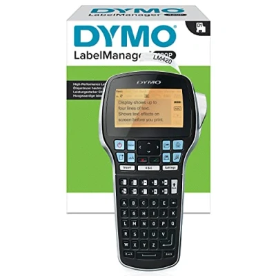 Immagine di DYMO Etichettatrice LabelManager 420P Stampante per etichette portatile ricaricabile ad alte prestazioni Connessione al computer Stampa codici a barre, loghi e grafica