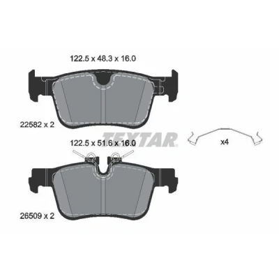 Immagine di TEXTAR 2258201 Kit pastiglie freno Predisposto per contatto segnalazione usura con accessori VOLVO: XC60 II, V60 V90 II Station Wagon
