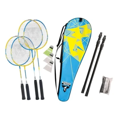 Immagine di Talbot Torro Set da Badminton Family, Completo, 2 Racchette Junior 53cm, Standard, 3 volani, Rete Regolabile in Altezza, Una Borsa di qualità, 449507