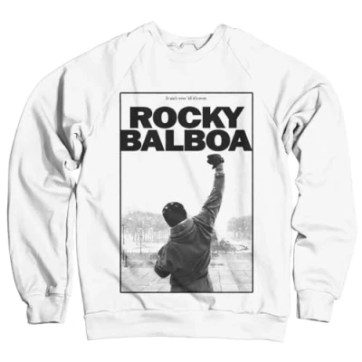 Immagine di Rocky Licenza Ufficiale Balboa It Ain&#039;t Over Felpa (Bianca) X Large