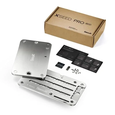 Immagine di SecuX XSEED PRO Eco Portafoglio Bitcoin indistruttibile Crypto Seed Storage Piastra in acciaio Portafogli hardware compatibili, Ledger, Trezor