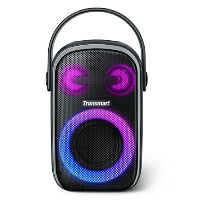 Immagine di Tronsmart Halo 100 Altoparlante Bluetooth portatile per feste, sistema audio a 3 vie, accoppiamento stereo, spettacolo di luci, impermeabile IPX6, tempo riproduzione 18h, equalizzatore