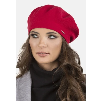 Immagine di Vivisence Invernale Berretto Elegante da Donna in Lana E Viscosa Morbido Caldo Stile Classico Elasticizzato per Una vestibilità Perfetta Ogni Occasione, Rosso,Taglia Unica