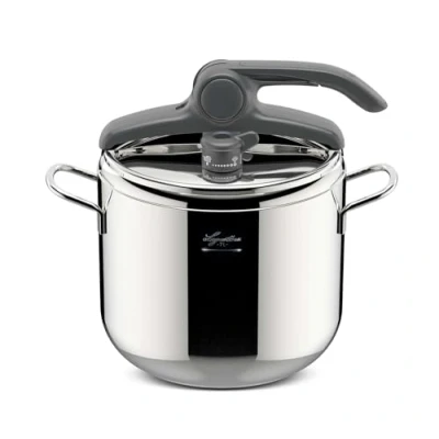 Immagine di Lagostina Irradial Control Lagoeasy&#039;UP Pentola a Pressione 7 L in Acciaio Inox 18/10 Ø 22 cm, Induzione e Gas, Coperchio con Apertura Facilitata, Fondo Plus Triplo Strato