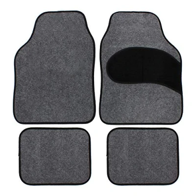 Immagine di JVL 01 928GY Set di tappetini universali per Auto, con Retro in PVC, 4 Pezzi, Colore: Grigio/Nero