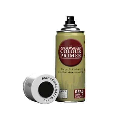 Immagine di The Army Painter, Colour Primer Matt Black, 400 ml Vernice per Plastica Nero Opaco Modellismo Miniature Fantasy, D&amp;D e Warhammer