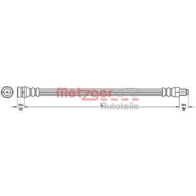 Immagine di METZGER 4110368 Tubi Freno 383 VOLVO: S40 II, C70 2 Cabriolet, C30, CITROËN: Berlingo / First I