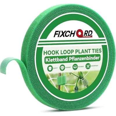 Immagine di FIXCHORD Nastro per Fascette Piante, 10m*12mm Piante Autoadesive, Cavi, Rampicanti, Pomodori, da Interno, Verde Tenue