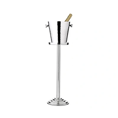 Immagine di EDZARD Raffreddatore Capri in acciaio inox Refrigeratore per bottiglie di champagne con supporto bevande 1 bottiglia Ciotola vino, spumante e cubetti ghiaccio