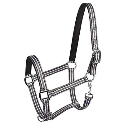 Immagine di PFIFF 101517 Cavezza per stalla in plastica, Colore: Grigio/Viola Nero