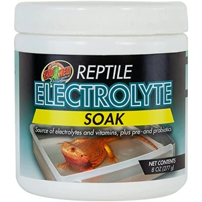 Immagine di Zoo Med Electrolyte Soak Sali elettroliti per bagno dei rettili, aiutano l&#039;idratazione, con vitamine B, C e beta carotene, 227 g