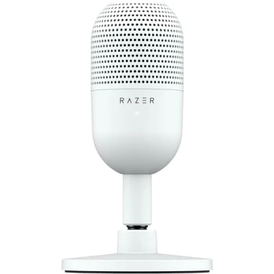 Immagine di Razer Seiren V3 Mini Micrófono USB ultracompacto (micrófono de condensador 14mm, patrón captación supercardioide, sensor Tap to Mute con indicador LED, amortiguador incorporado) Mercury