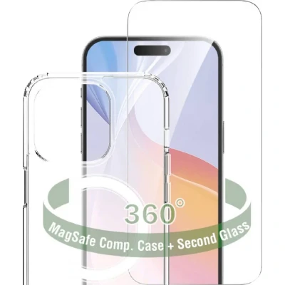 Immagine di 4Smarts 360 Premium Protection Set Backcover per cellulare Apple iPhone 16 Pro Trasparente Carica induttiva