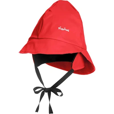 Immagine di Playshoes Cappello antipioggia Foderato, indumenti per cappelli antivento e impermeabili Unisex Bambini ragazzi, Fodera In Pile Rosso, 51