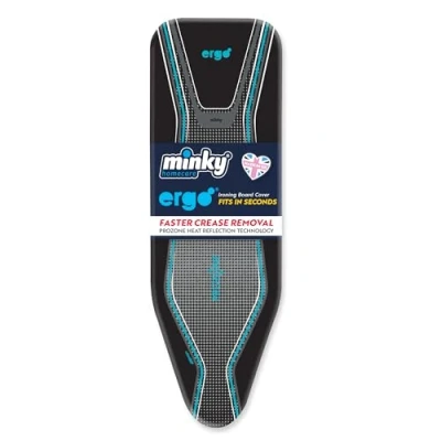 Immagine di Minky Homecare Ergo Prozone Copriasse da stiro di ricambio, 121,9 x 38,1 cm, colore: nero e blu